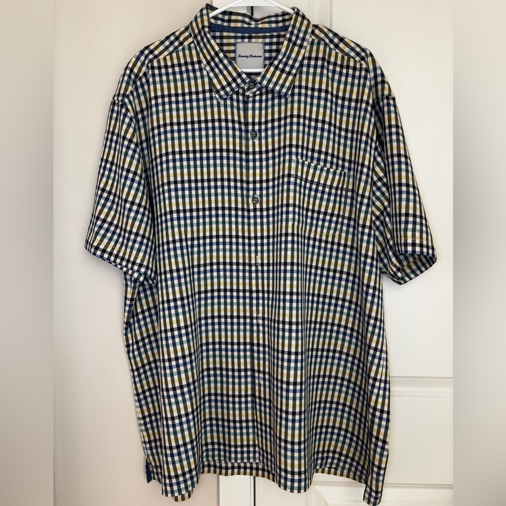 Tommy Bahama 100% Silk Camp Shirt, Short Sleeve Button Down Shirt, 3XL